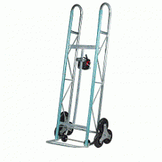 HND-101-22SCRG Wagen Fridge Trolley with Ratchet Silver Stairclimber
