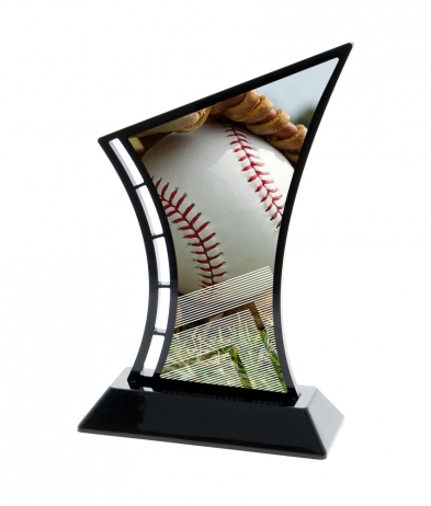  19.5cm Printed Baseball Acrylic Award