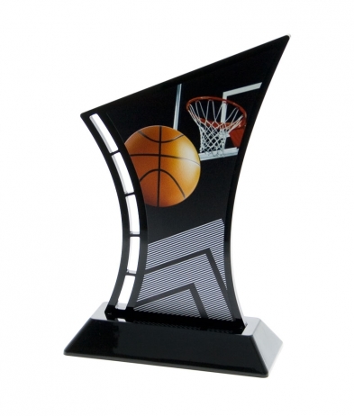  19.5cm Printed Basketball Acrylic Award