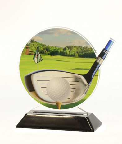  15.5cm Printed Golf Acrylic Award