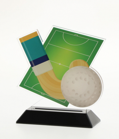  15.5cm Printed Hockey Acrylic Award