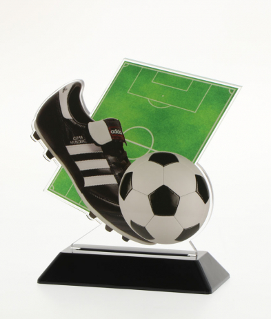  15.5cm Printed Soccer Acrylic Award