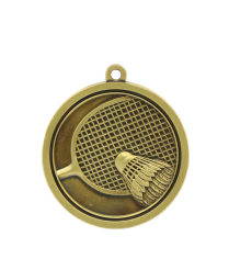  Badminton - Gold Relief Medal 4.5cm Dia