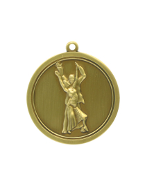 M029G Ballroom - Gold Relief Medal 4.5cm Dia