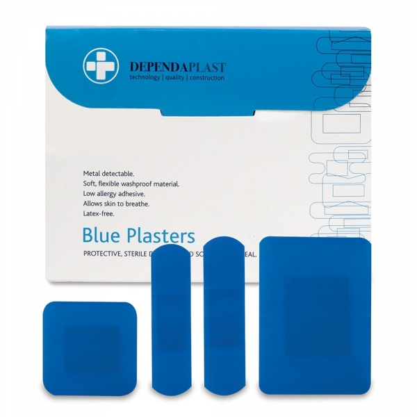 546 Dependaplast Blue Plasters Assorted Box of 100