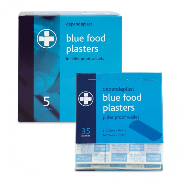 984 Dependaplast Pilfer Proof Blue Plasters Refill Box