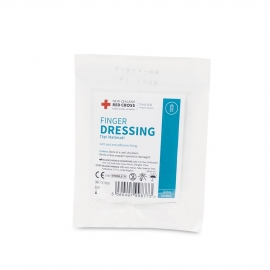 X1353 Red Cross Finger Dressing Small 3.5cm with Adhesive Fixing