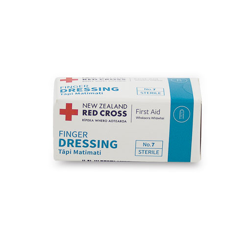 X1583 Red Cross Finger Dressing Small No.7 w/Adhesive Fixing Boxed