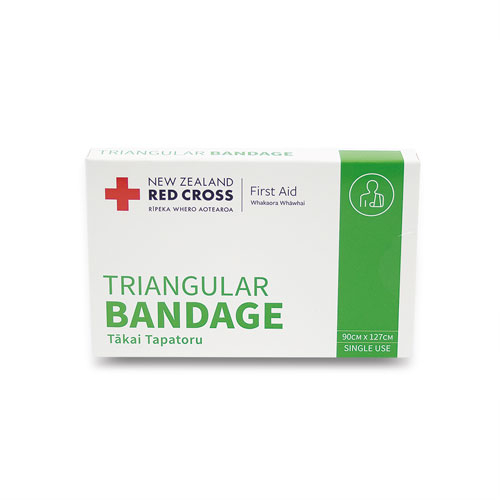 X1584 Red Cross Triangular Bandage Single Use 90 x 127cm Boxed