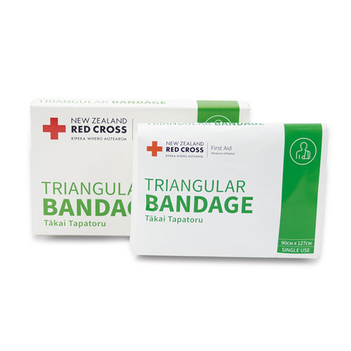 X1584 Red Cross Triangular Bandage Single Use Boxed 90 x 127cm