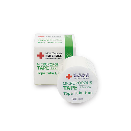 X1587 Red Cross Microporous Tape 2.5cm x 5m Boxed