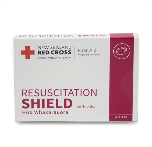 X1589 Red Cross Resuscitation Shield with Valve Boxed