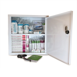 X1762 Red Cross Large Workplace First Aid Kit Metal Wall Cabinet
