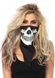 2141BWOS SKULL BANDANA O/S BLACK/WHITE