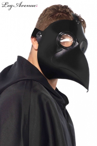 2157 FAUX LEATHER PLAGUE DOCTOR MASK
