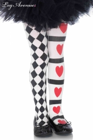  HARLEQUIN AND HEART TIGHTS CHILD