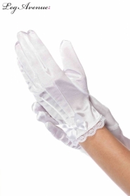  LACE TRIMMED SATIN GLOVES CHILD