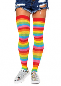 6334MOS RAINBOW THIGH HIGHS O/S MULTICOLOR