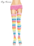 NEON RAINBOW ACRYLIC THIGH HIGHS MULTI