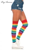 6606MOS RAINBOW SPANDEX THIGH HIGHS O/S MULTI