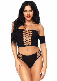 81572 2 PC OPAQUE CROP TOP