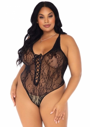 89248X1X2X FLORAL LACE THONG TEDDY