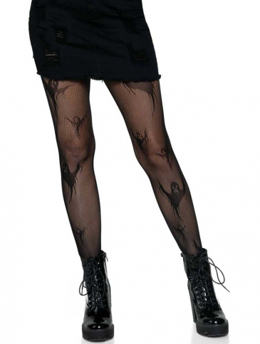 9721BOS SPOOKY GHOST FISHNET TIGHTS.