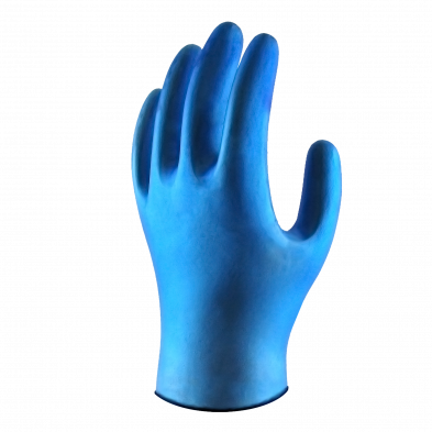 Powdered Vinyl Blue Disposable Gloves