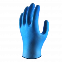 Powdered Vinyl Blue Disposable Gloves