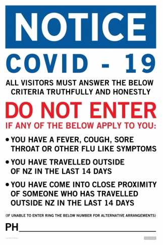 COVID-19 Coronavirus sign