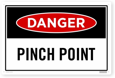 pinch point sign