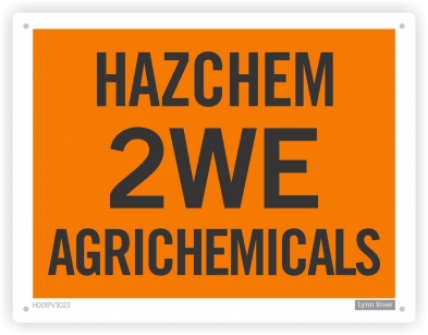 hazchem 2we sign