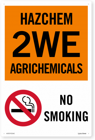  Hazchem 2WE Agrichemicals No Smoking