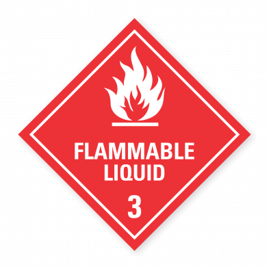 class 3 flammable liquids sign