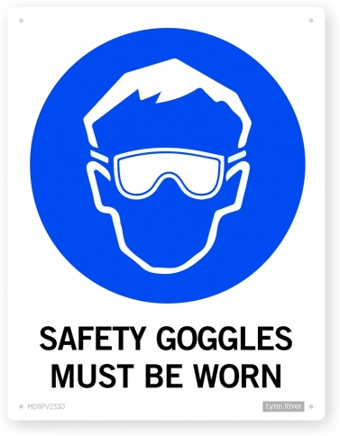 safety goggles sign