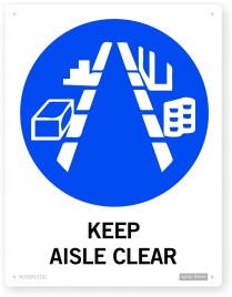 clear aisle sign