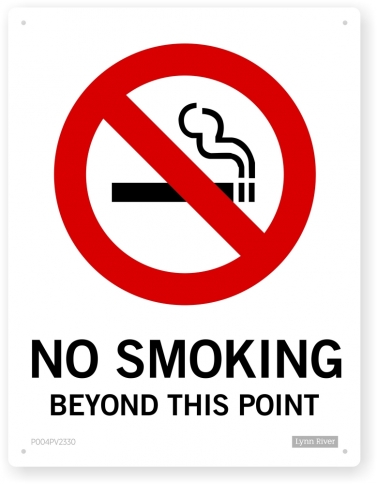 no smoking beyond sign
