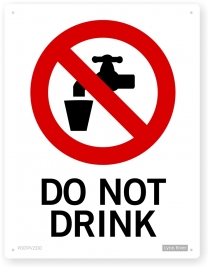 do not drink sign