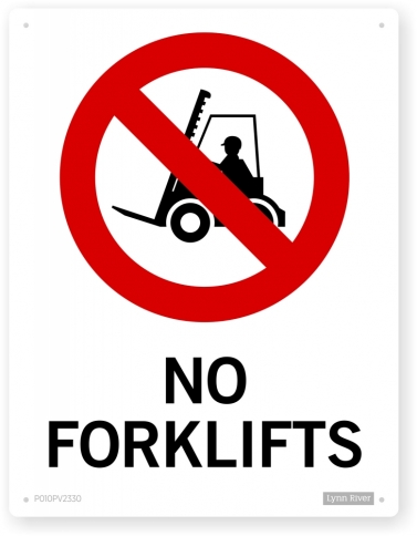 no forklifts sign