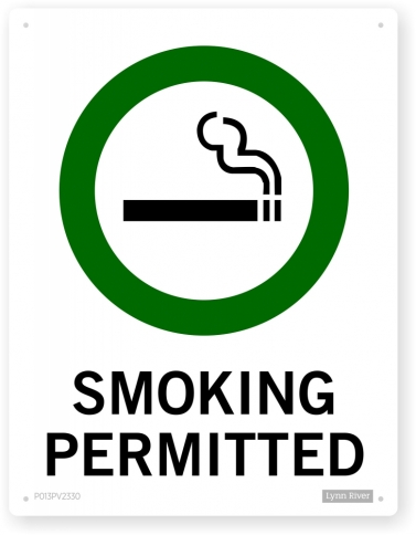 smoking permitted sign