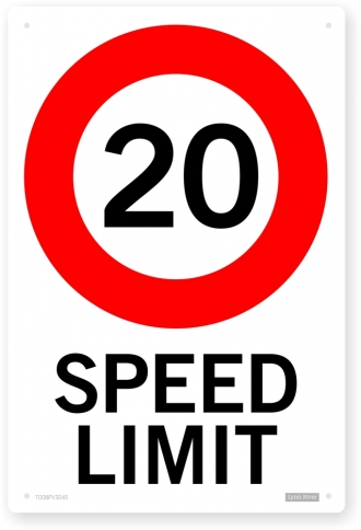 speed limit 20 sign