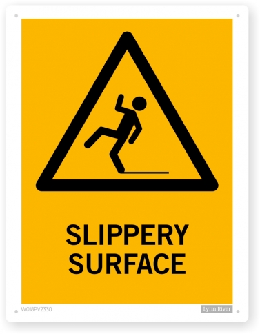 slippery surface sign