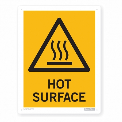 warning sign - hot surface
