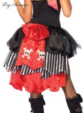 2620 PIN-ON PIRATE BUSTLE WITH SKULL & CROSSBONES BOW BACK