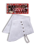 51637 Gangster White Felt Spats Shoe Covers