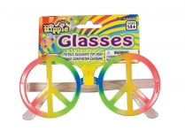 64066 Rainbow Peace Sign Glasses