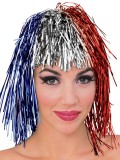 69694 Patriotic Usa Tinsel Wig