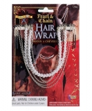 72842 Pearl & Chain Hair Wrap