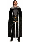 72847 Faux Fur Trimmed Cape-Blk-Male