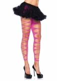 7850NPOS FOOTLESS CONTRAST SHREDDED  TIGHTS O/S NEON PINK